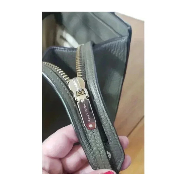 Henry Bendel genuine pebble leather tote bag large taupe in color - Picture 7 of 7